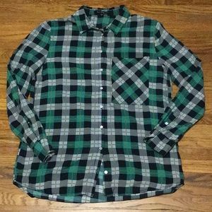 Velvet Heart plaid button down shirt